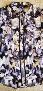 NWOT Vera Wang Silky Short Sleeve Blouse